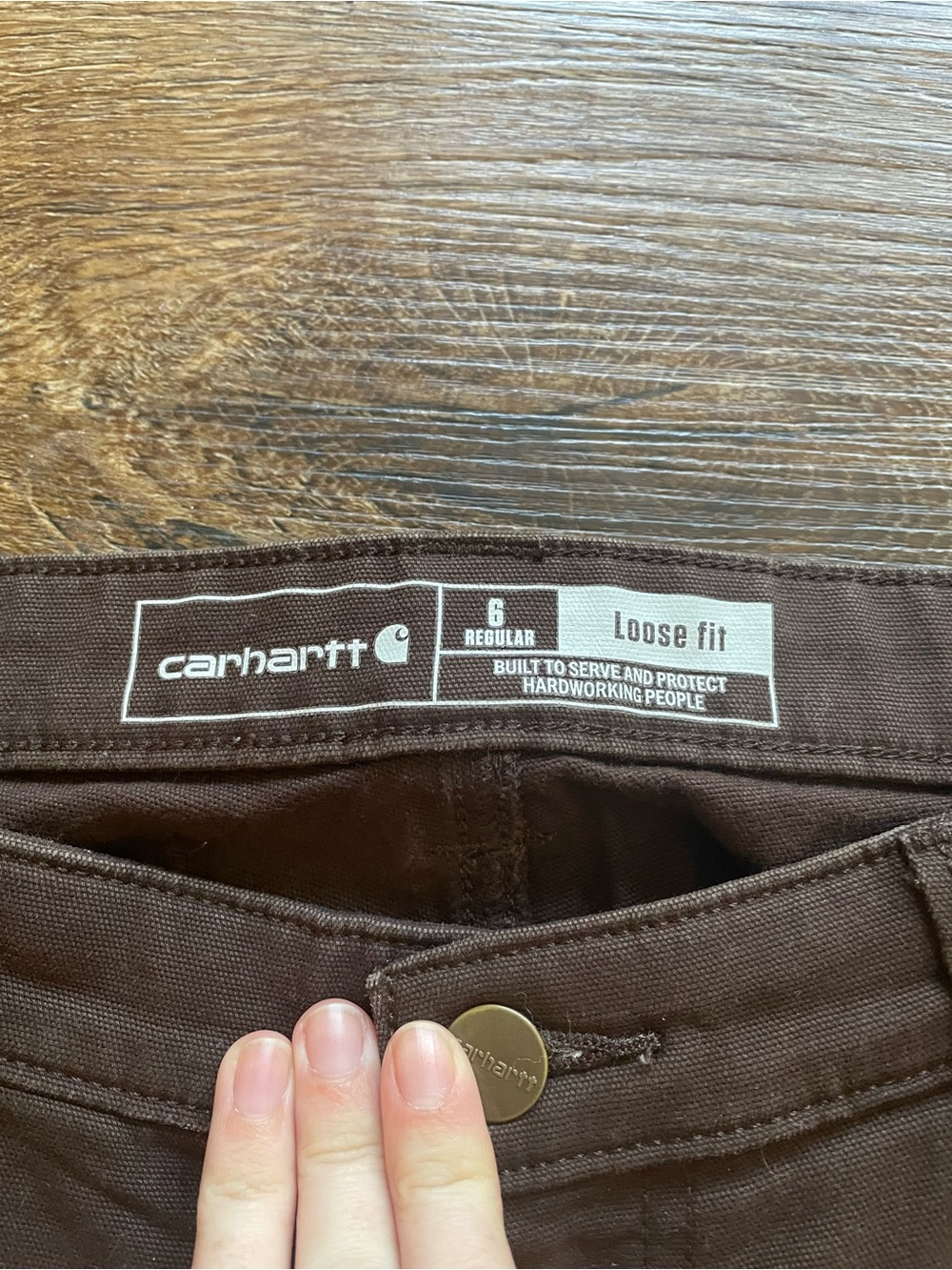Carhartt Loose rugged flex Fit Pants in Dark Brown size 6 - Picture 2 of 5
